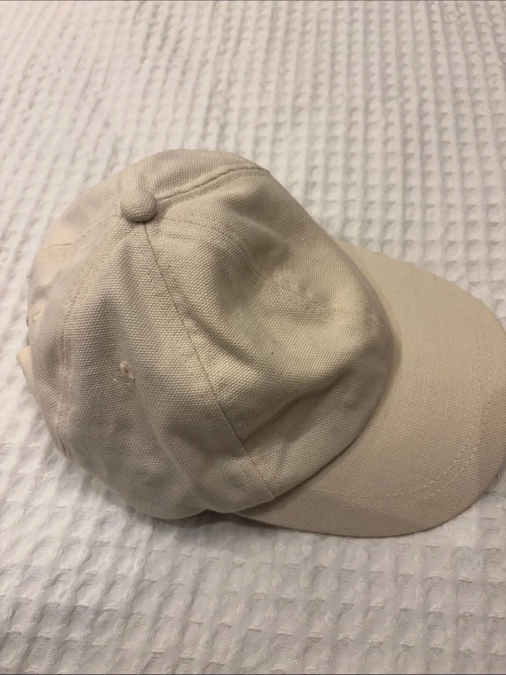 H&M Cream Canvas Baseball Cap
